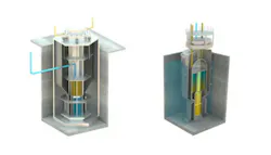 Figure 1: Cross-sectional views of SMR concepts, highlighting internal structure and configuration. (Image Credit: Illustration courtesy of Idaho National Laboratory)
